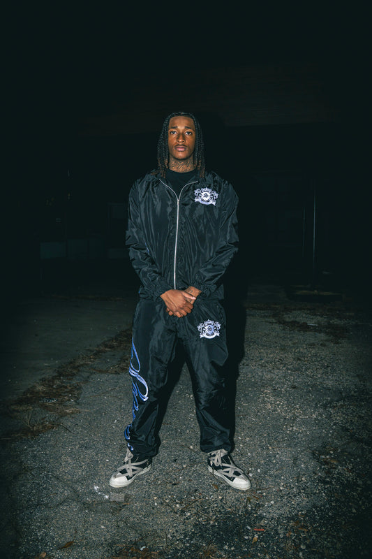 Black and White Nylon “Scaype” Windbreaker Set (Bundle Deal)