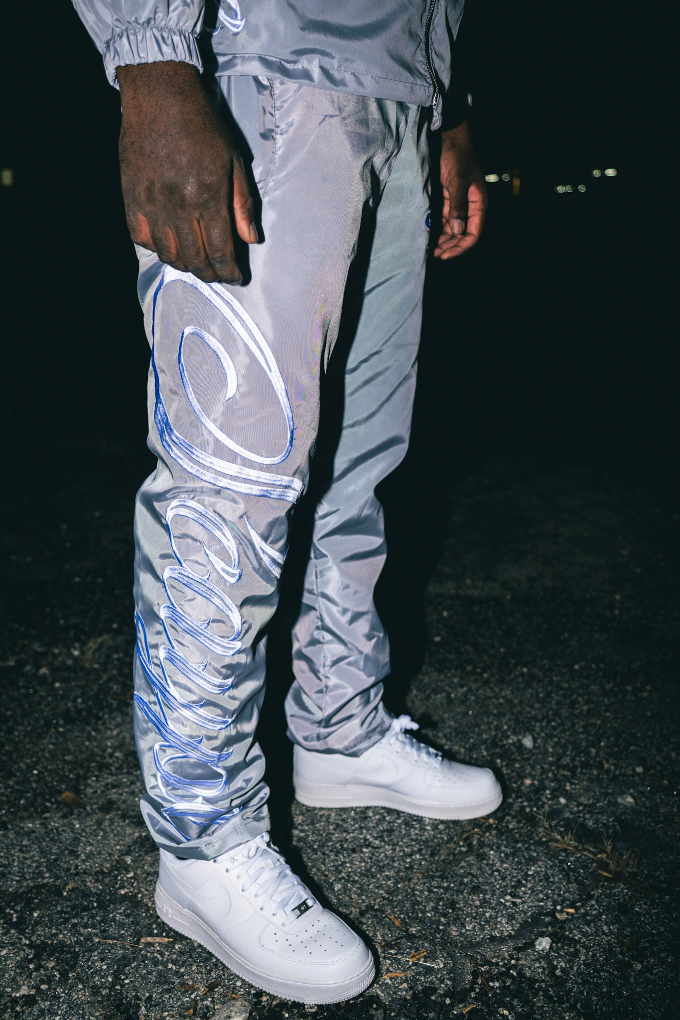 Grey “Scaype” Embroidered Sweatpants