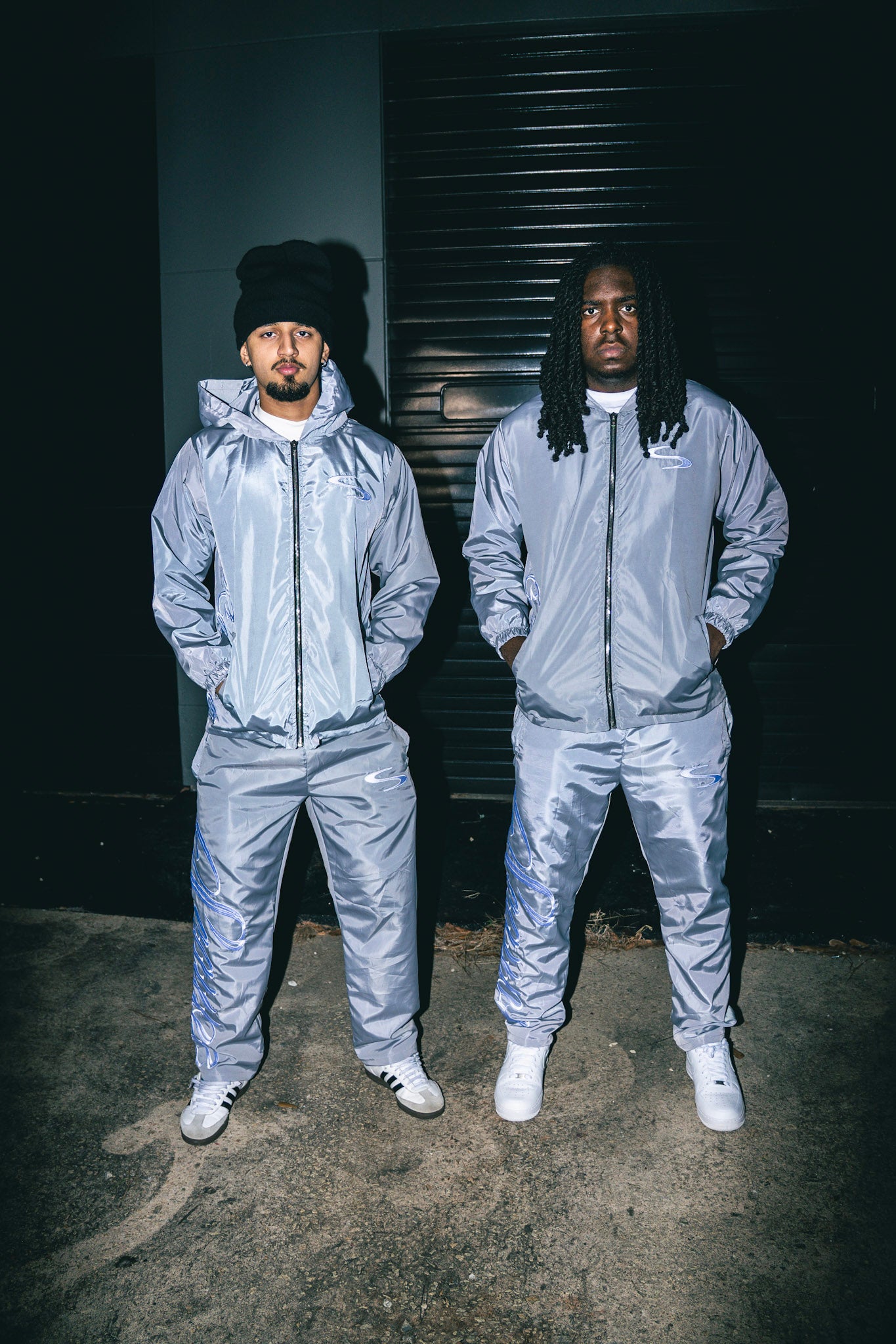 Grey “Scaype” Embroidered Suit (Bundle Deal)