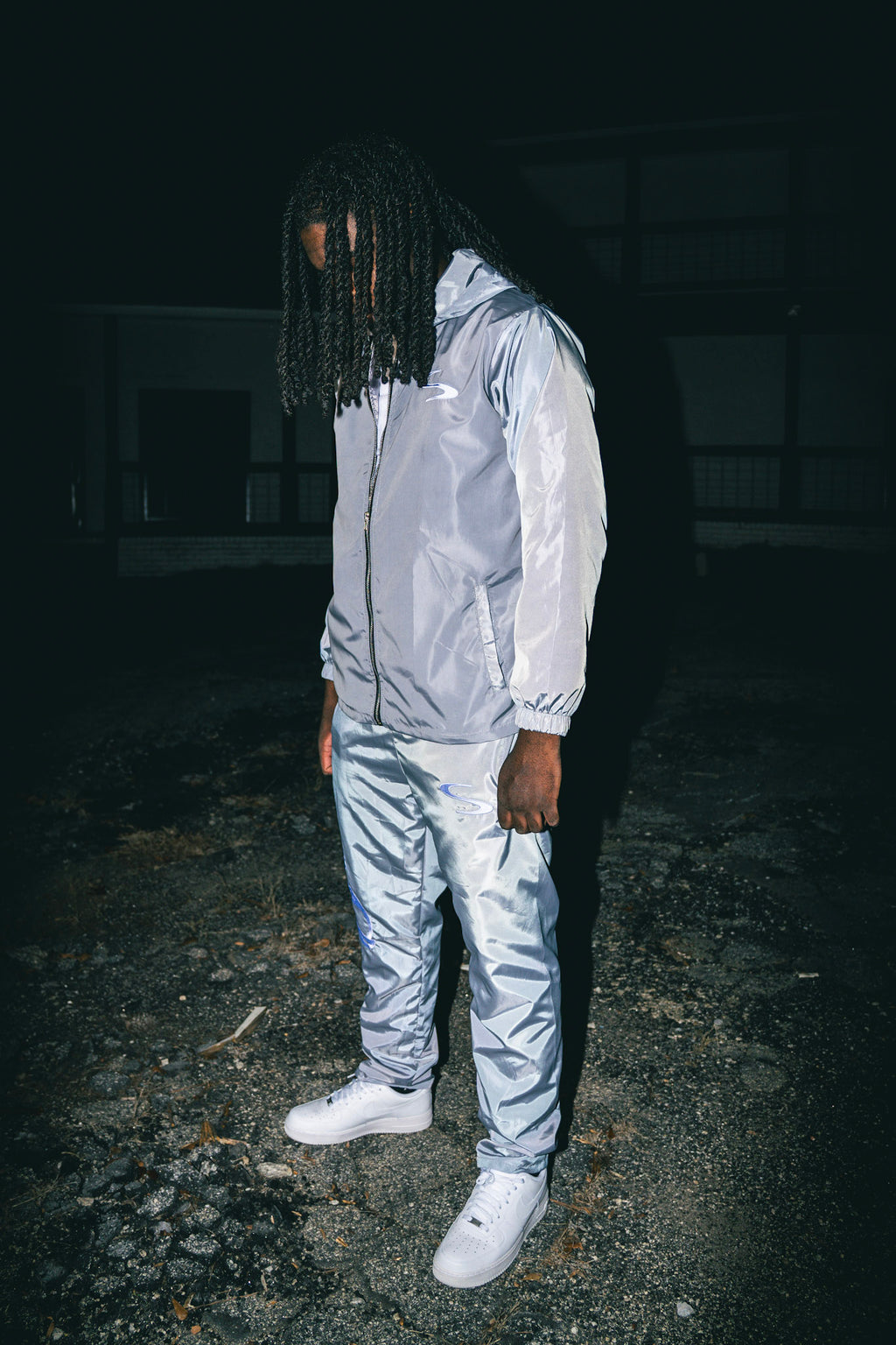 Grey “Scaype” Embroidered Suit (Bundle Deal)