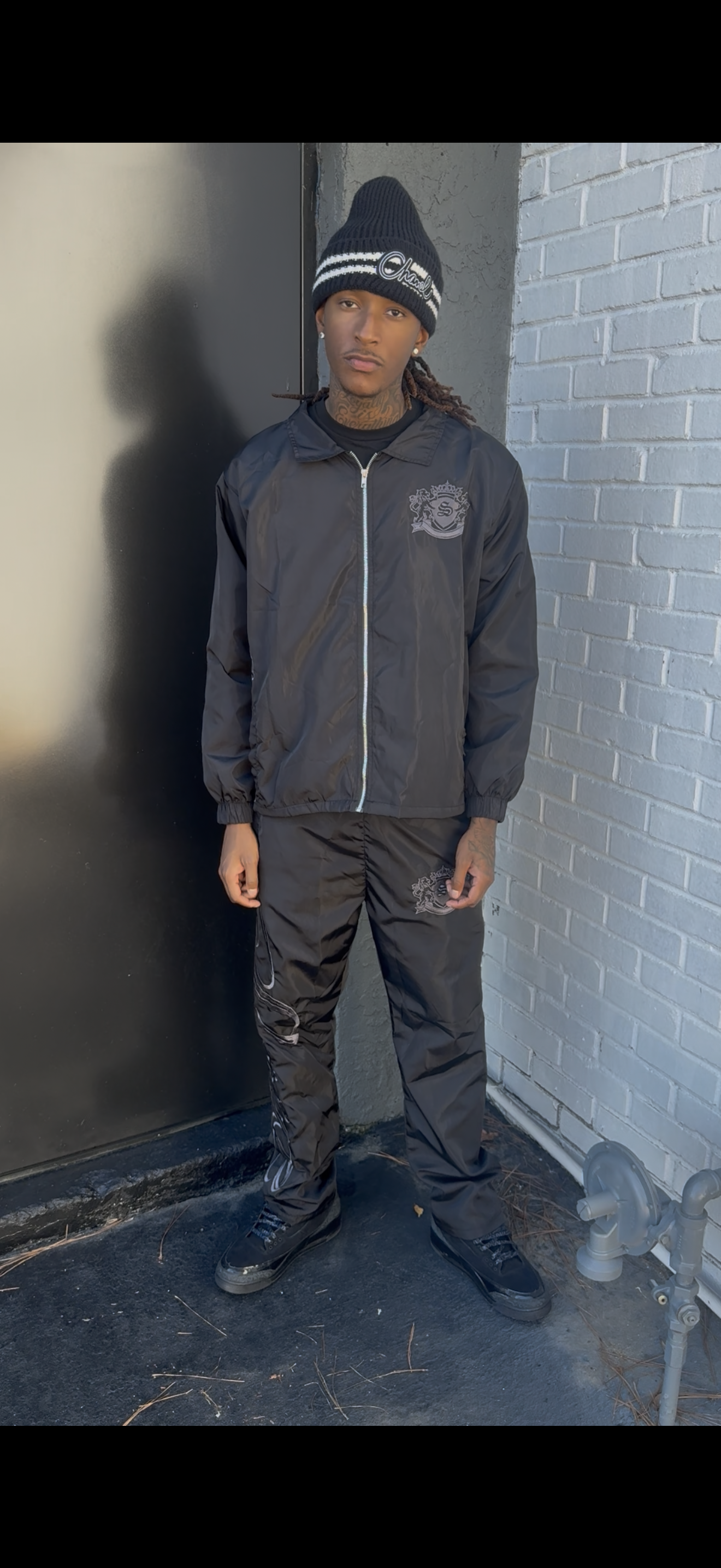 Black Scaype Embroidered Set