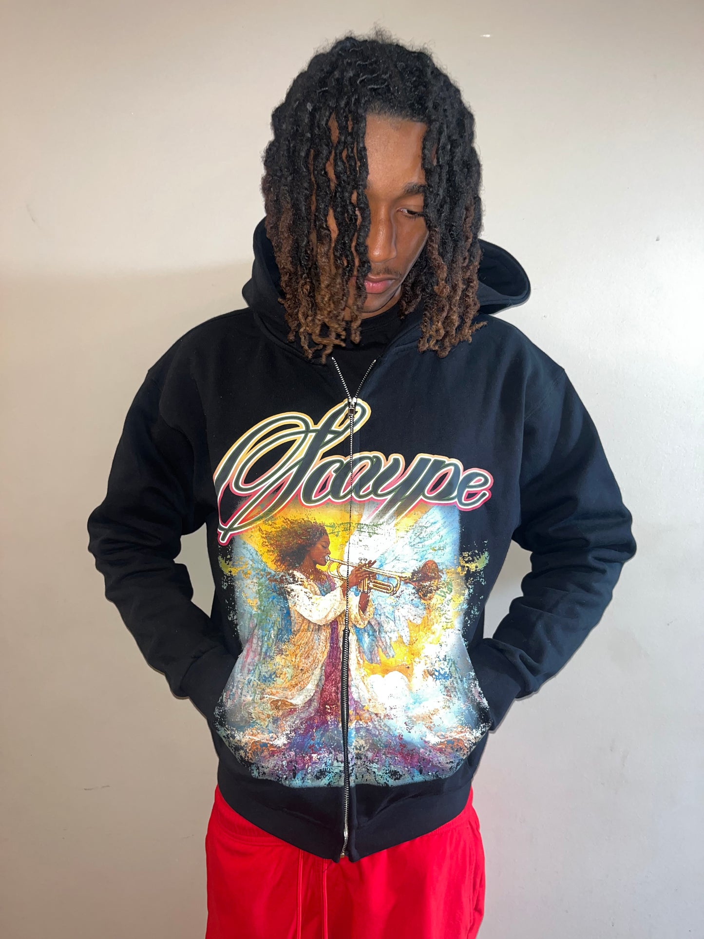 Angelic Scaype Black Zipup Hoodie