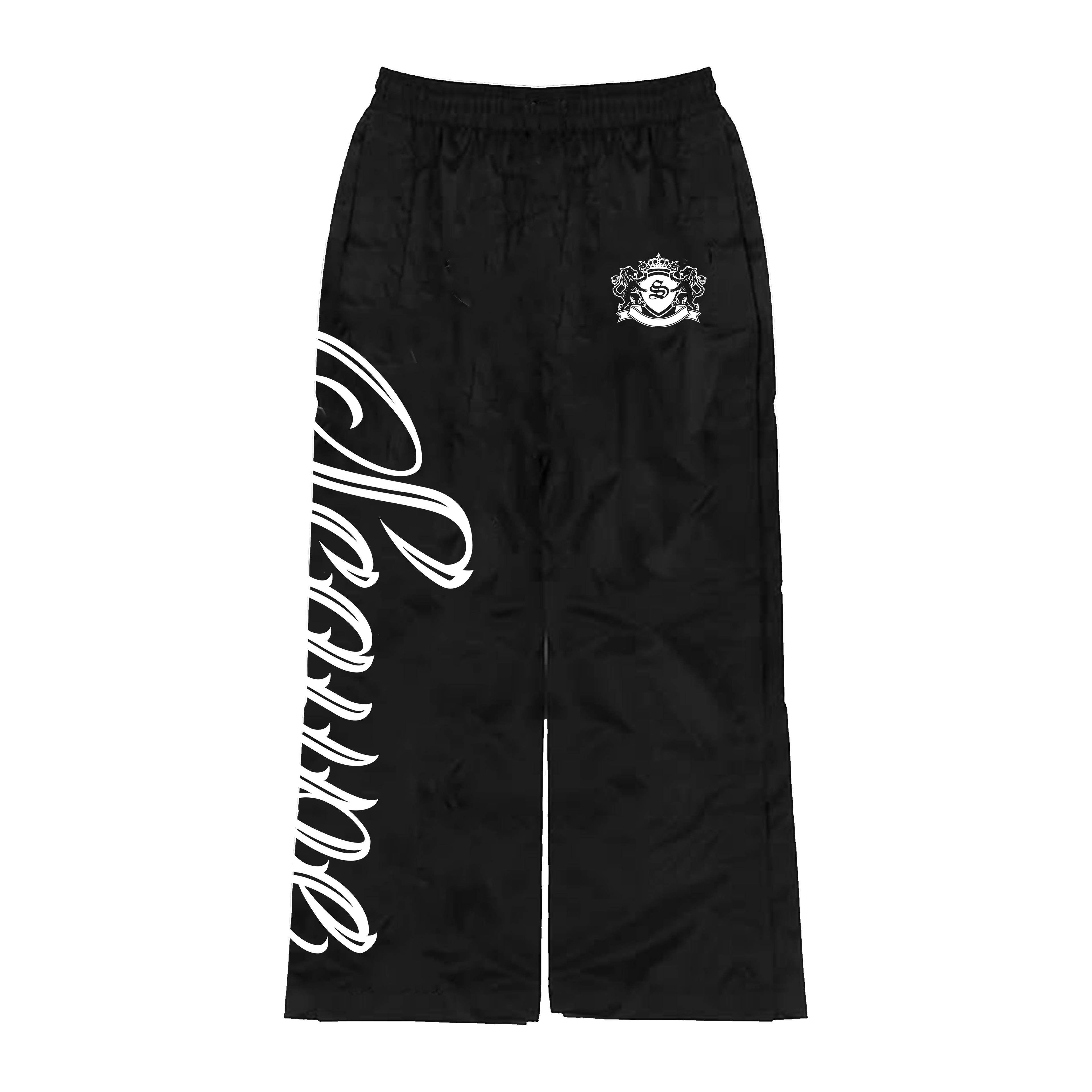 Black and White “Scaype” Embroidered Sweatpants
