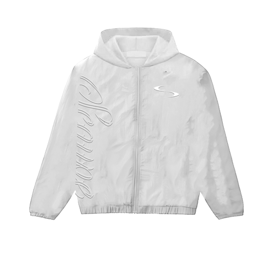 Grey Scaype Embroidery Zip-Up