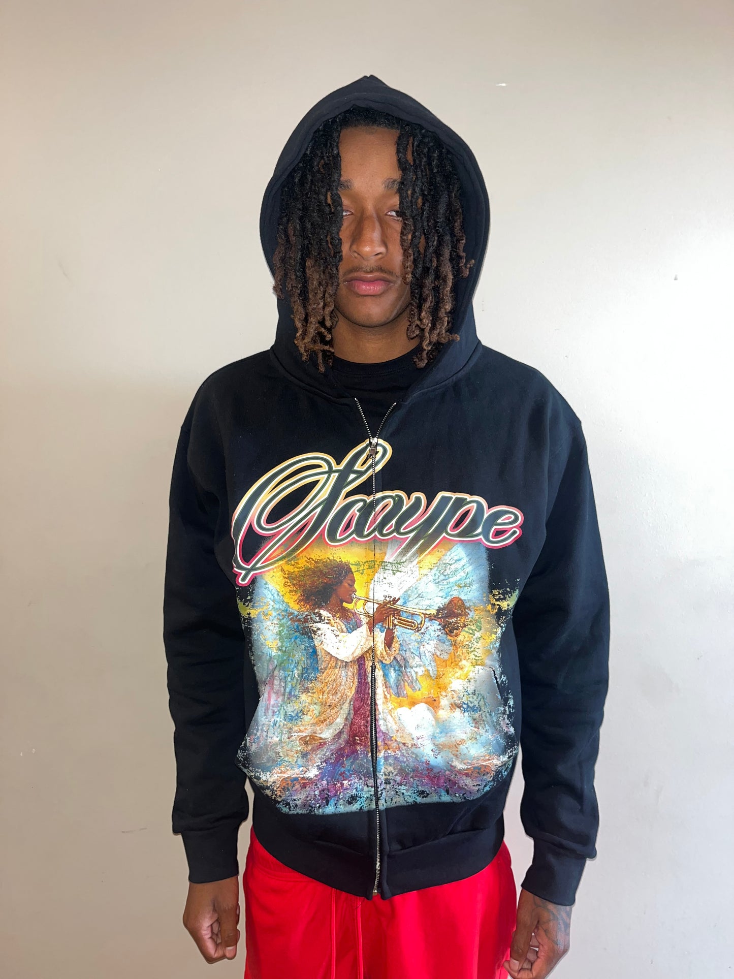 Angelic Scaype Black Zipup Hoodie