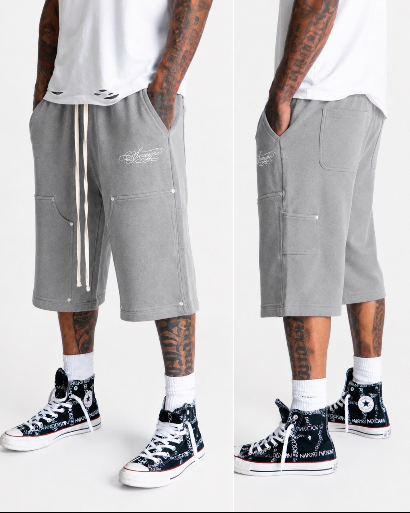 Grey Patch Scaype Shorts
