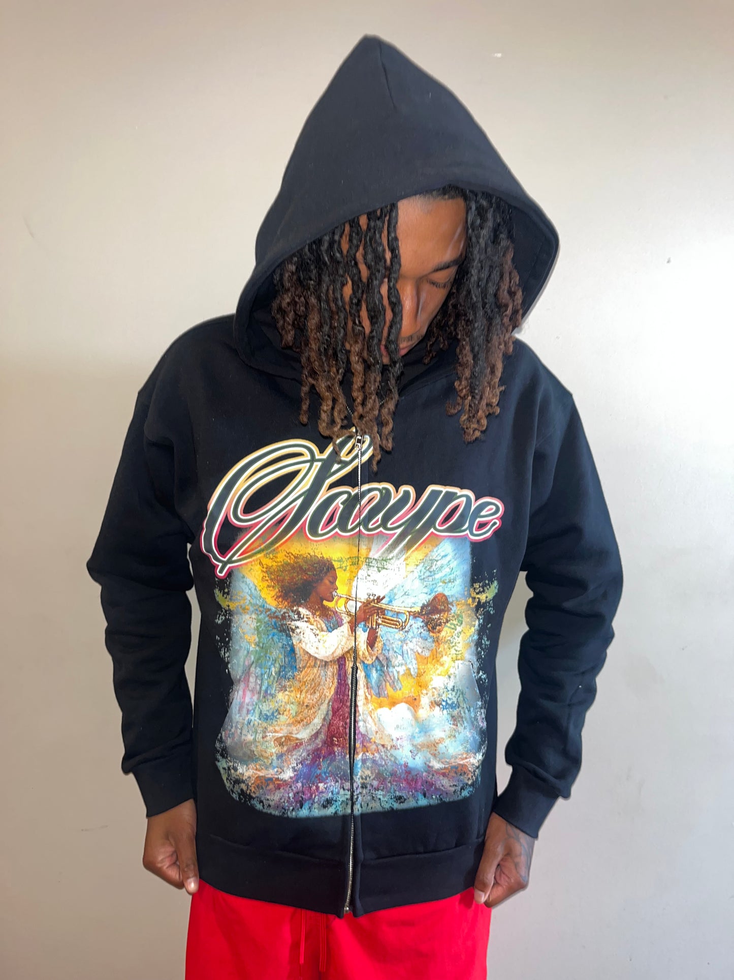 Angelic Scaype Black Zipup Hoodie